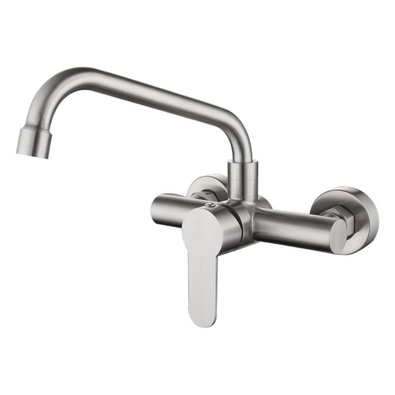 304 de acero inoxidable montado en la pared grifo de la cocina piscina fregona cuenca vegetal balcón lavandería piscina giratoria grifo caliente y fría