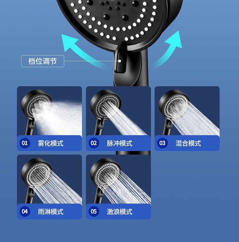 Cross-border shower head, pressurized super strong shower set, bath faucet, bathroom heater, household shower head, rain shower wholesale undefined
