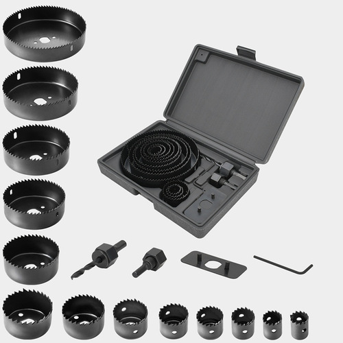 Cross-border 11pc 16-piece plastic boxed hole saw gypsum board hole opener 19mm64mm ceiling hole drilling set
