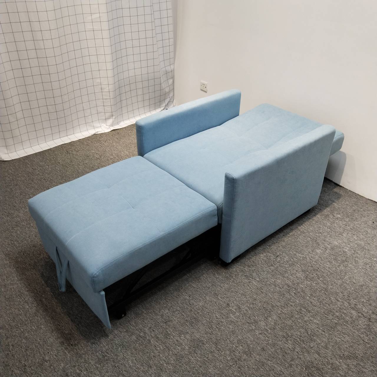 Sofá cama multifuncional de una persona sala de estar oficina almuerzo artefacto de tecnología de terciopelo balcón de chicas peinado en polvo