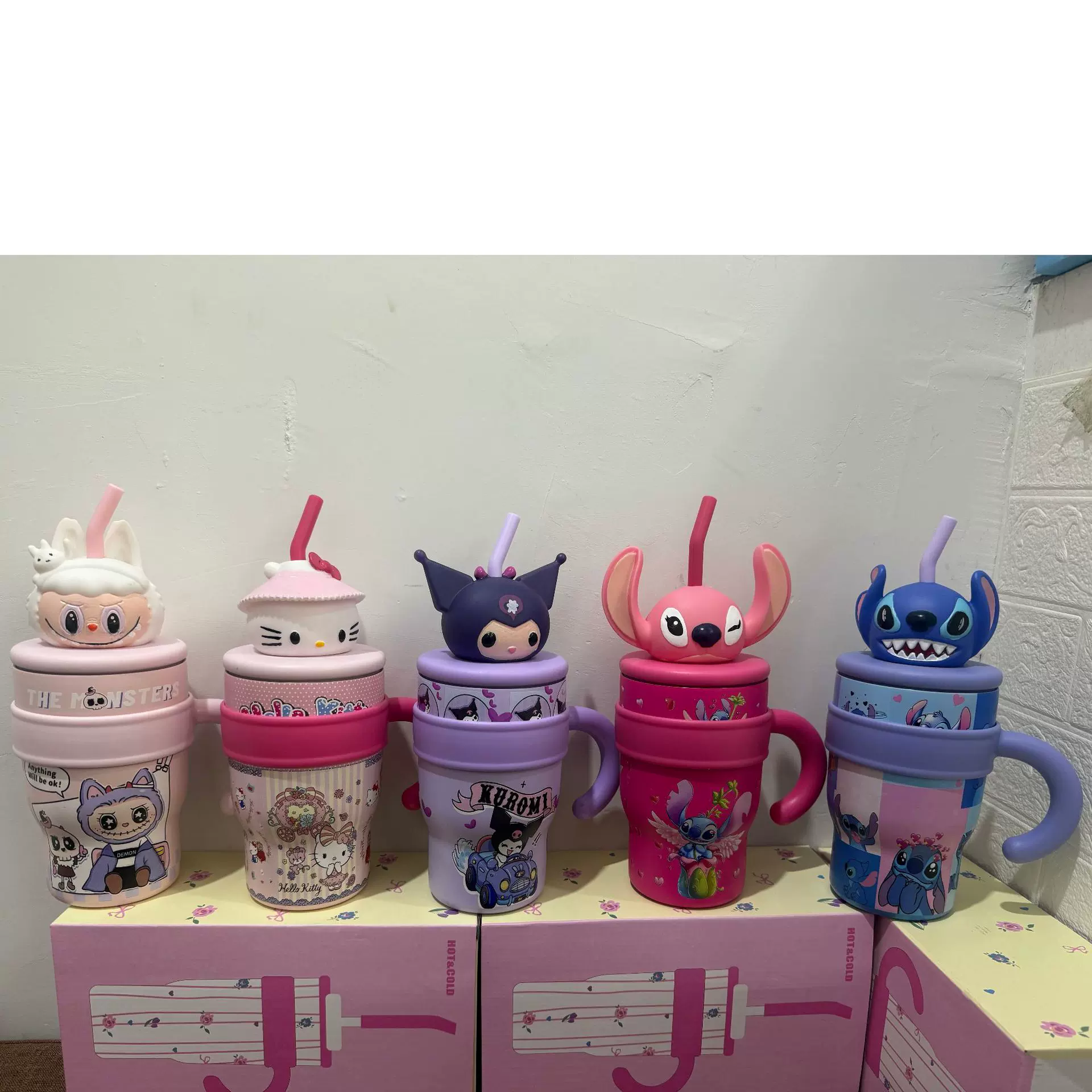 2025新款三丽鸥巨无霸保温杯大容量吸管杯男女保冷冰霸杯公仔