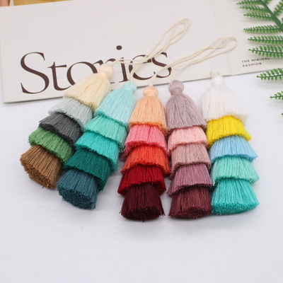 new pattern Cotton rope colour tassels Key buckle Pendant schoolbag decorate Pendant vehicle Pendants Cross border Source of goods