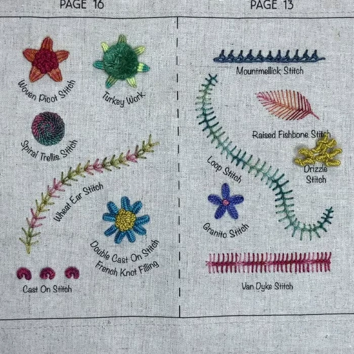 Cross-border new products Stitch Book Needle and thread book Needle and thread loose leaf book Linen Needle and skill book DIY embroidery