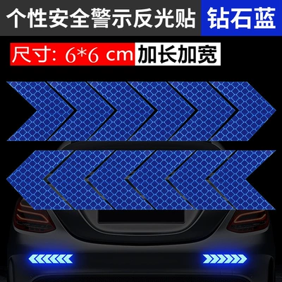 Motorcycle trunk | trunk decoration electric car - large-fluorescent-blue-arrow-stickers-12-pieces