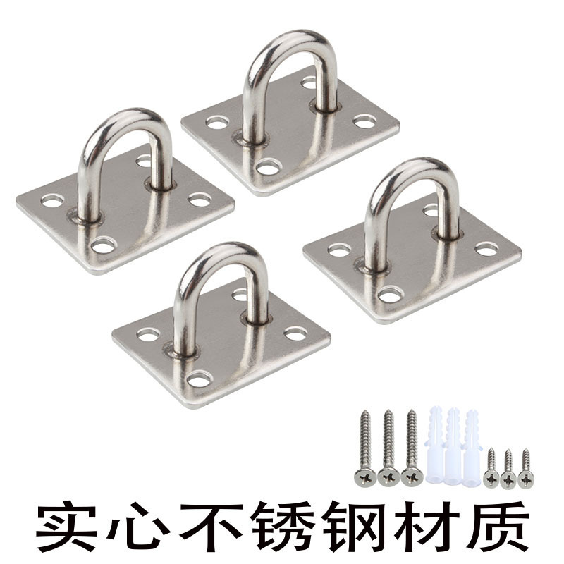 Stainless Steel Ceiling-Mounted Hook for Hanging Projection Screens, Ceiling Wall-Mounted Single Hook, Roof Load-Bearing Hanging Ring