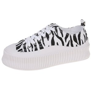 韩版帆布鞋女2021春夏季ins时尚学生网红厚底系带休闲帆布单鞋女