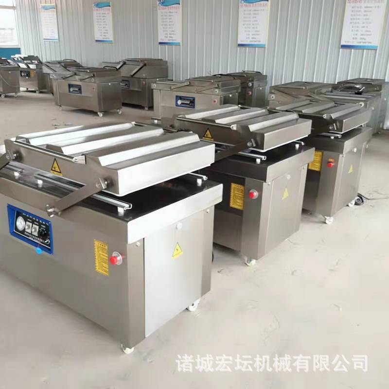 熟食腊肉真空包装机 600双室鸭货烧鸡抽真空封口机诸城真空包装机