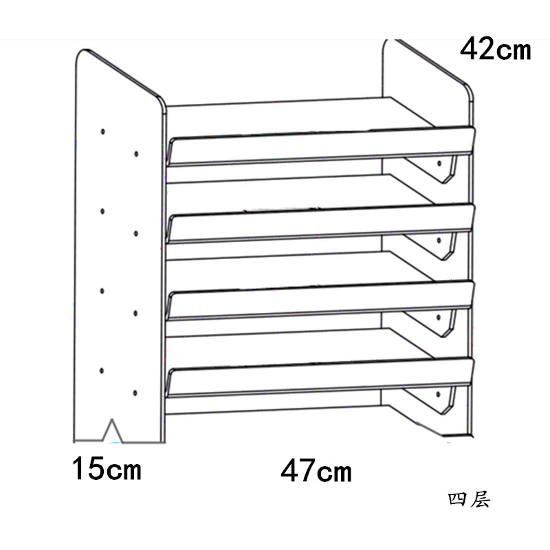 4단 아크릴 디스플레이 스탠드 길이 47, 폭 15, 높이 42cm