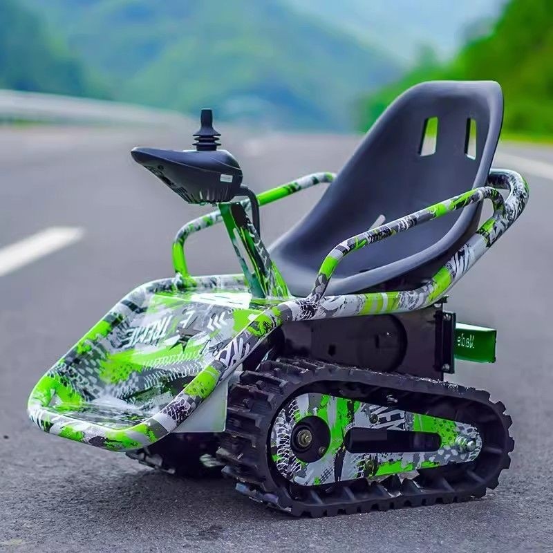 Children's Electric Tracked Tank, Beach Buggy, Four-Wheel Off-Road Kart, Entertainment Children's Toy, Square Taxi