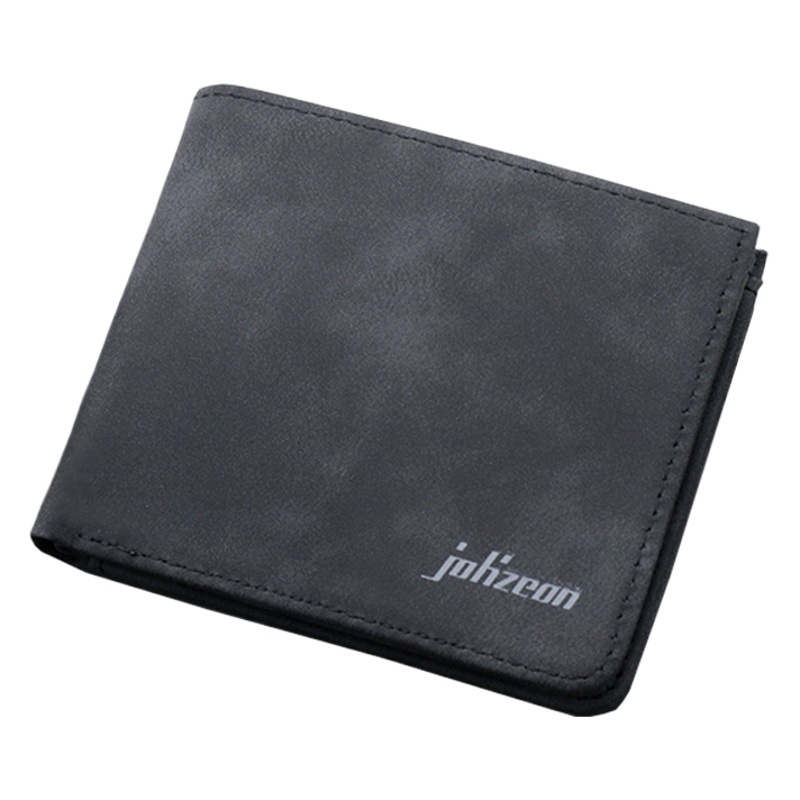 Cartera de los hombres ins estilo corto billetera de los hombres puede contener licencia de conducir de cuero mate estudiante universitario billetera simple de los hombres