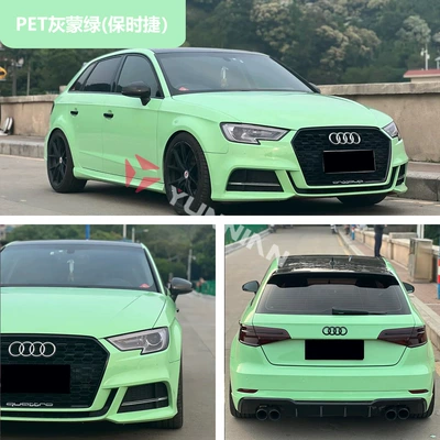 Auto Color Change Film | Crystal Color Changing Film Pvc Full - pet-gray-green-porsche-15216m
