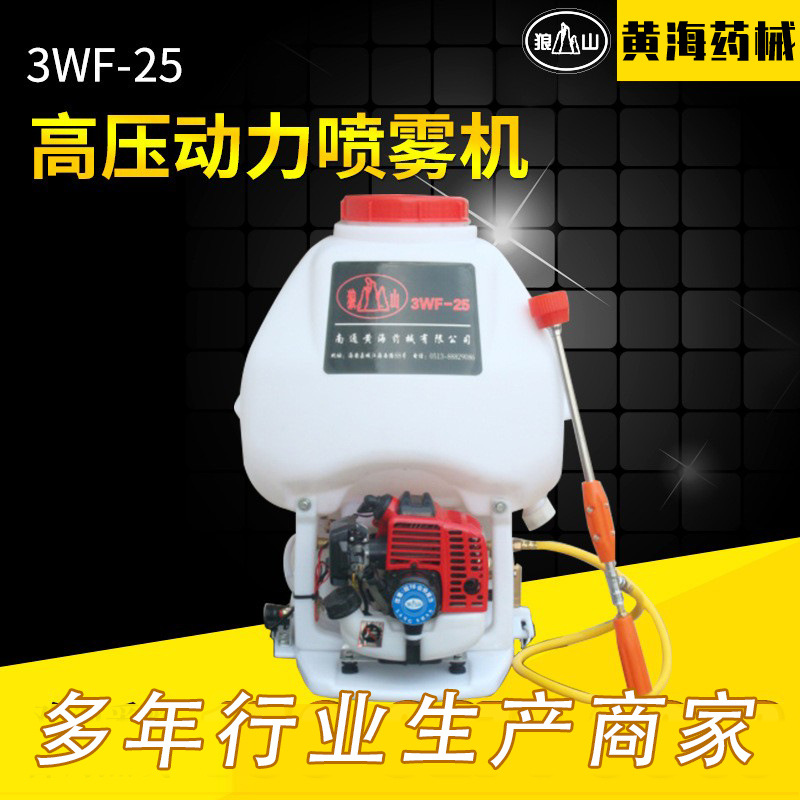 厂家供应园林打药机3WF-25型 背负式汽油机高压动力机动喷雾机