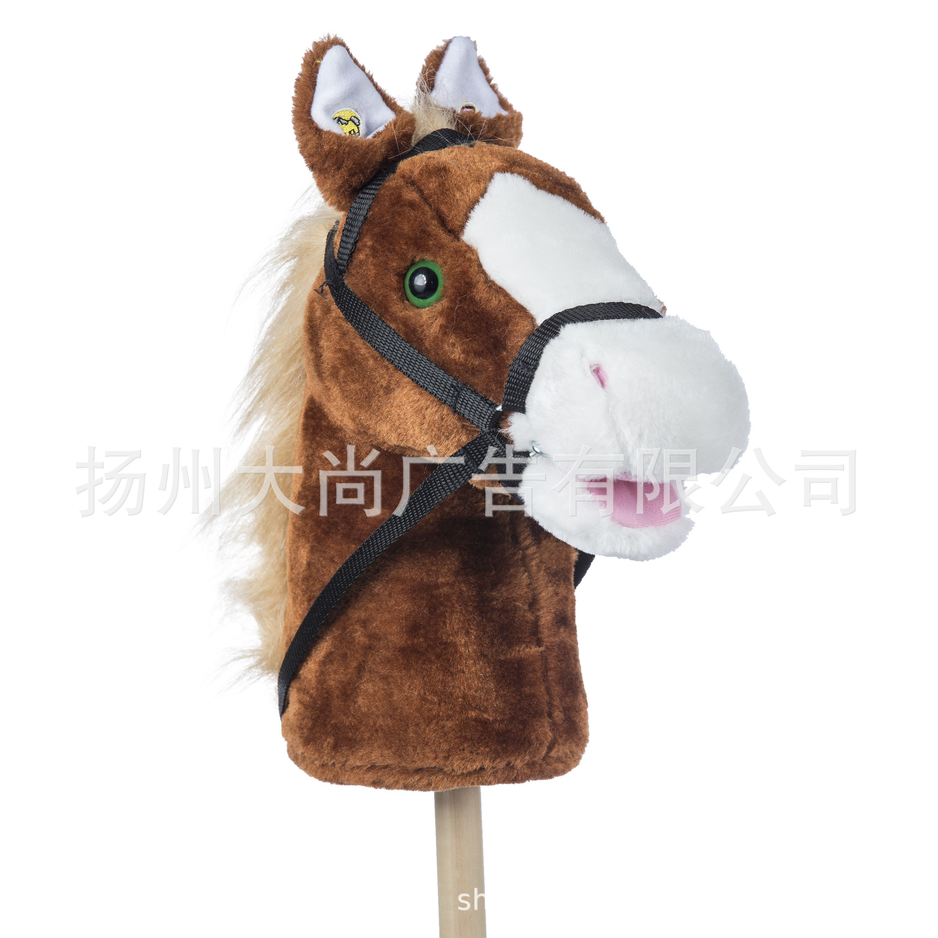 Cross-border New Products Horse Head Stick Horse Head Doll and Stick Children's Toy Horse Riding Game Plush Toy