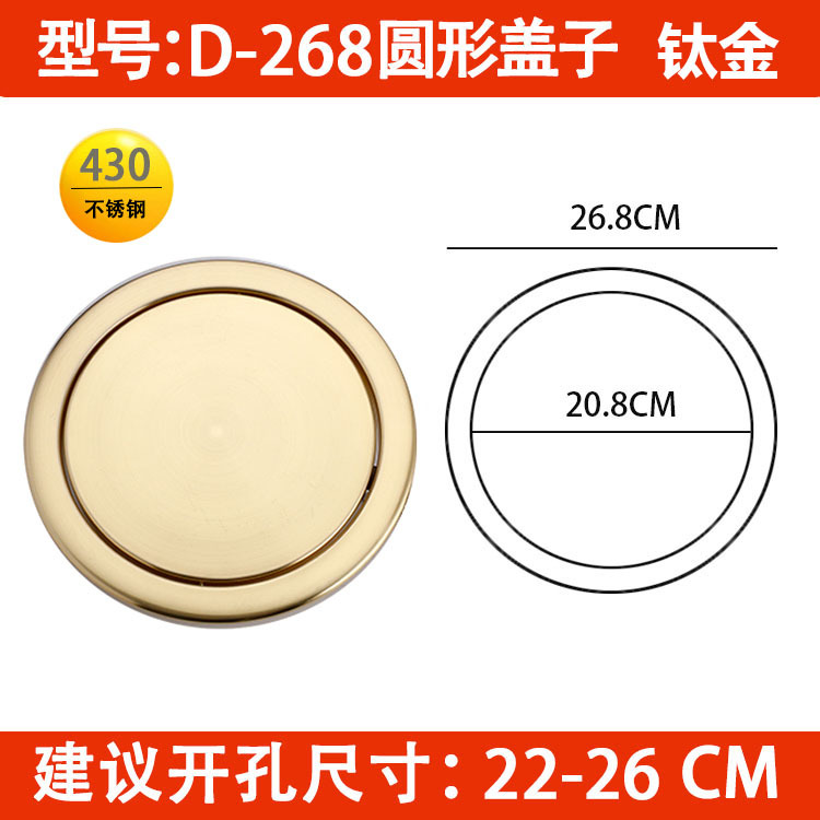 Encimera empotrada cubierta basculante basura puede Flip cubierta de acero inoxidable cubierta basculante cocina lavabo herramientas cubierta oculta