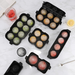 Amazon Creative Whiskey Ice Cube Mold with Lid, Round Silicone Ice Ball Mold