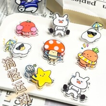 卡通搞怪便签夹卡通运动ins风高颜值双面夹亚克力PP夹收纳夹试卷