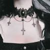 Accessory, choker, necklace, retro chain for key bag , Gothic