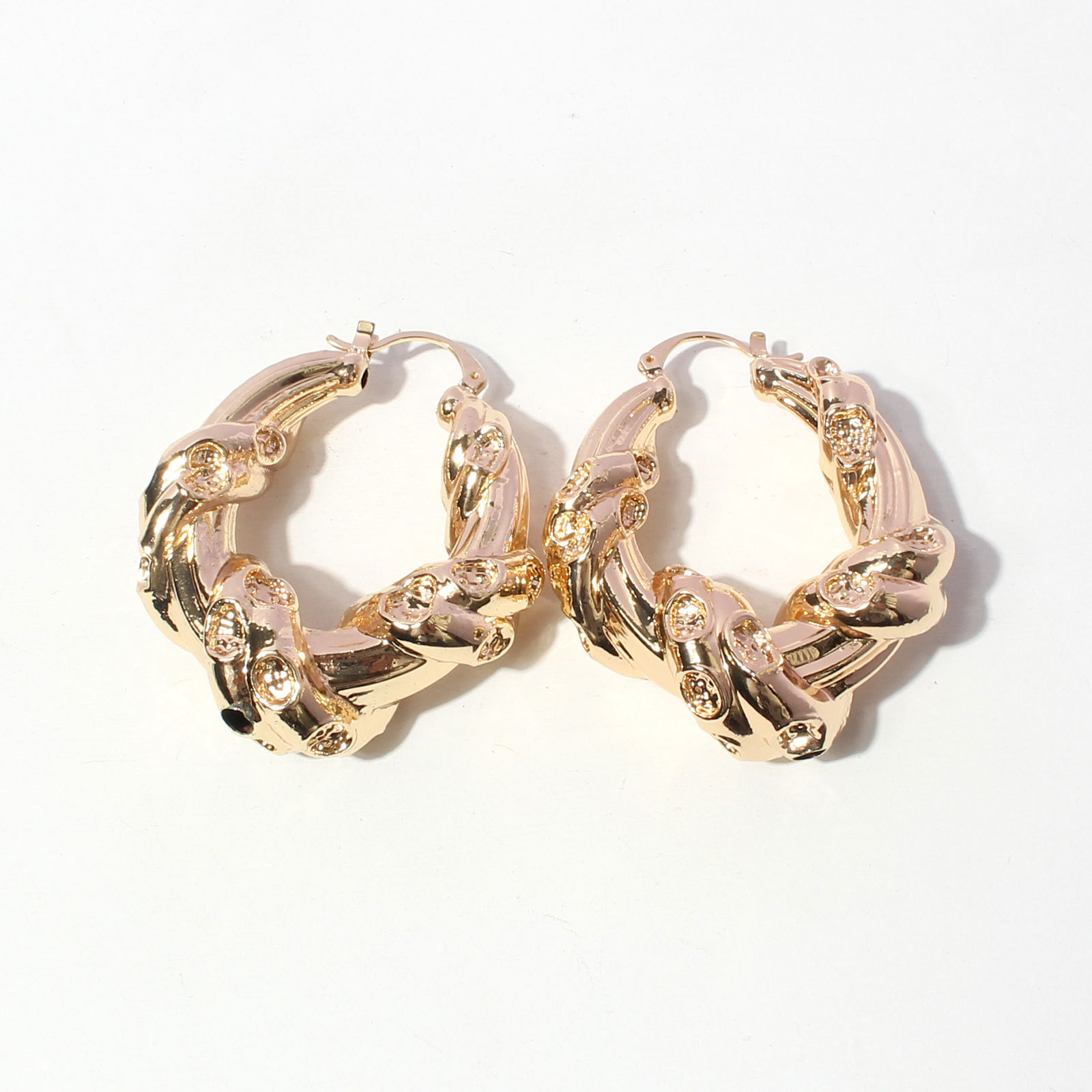 Boucles D&#39;oreilles Irrégulières En Cuivre Pur Boucles D&#39;oreilles Géométriques Simples Européennes Et Américaines Féminines display picture 4