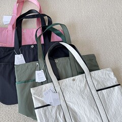 路通勤手提多口袋防水帆布包20L大容量瑜伽托特包单肩通勤托特包