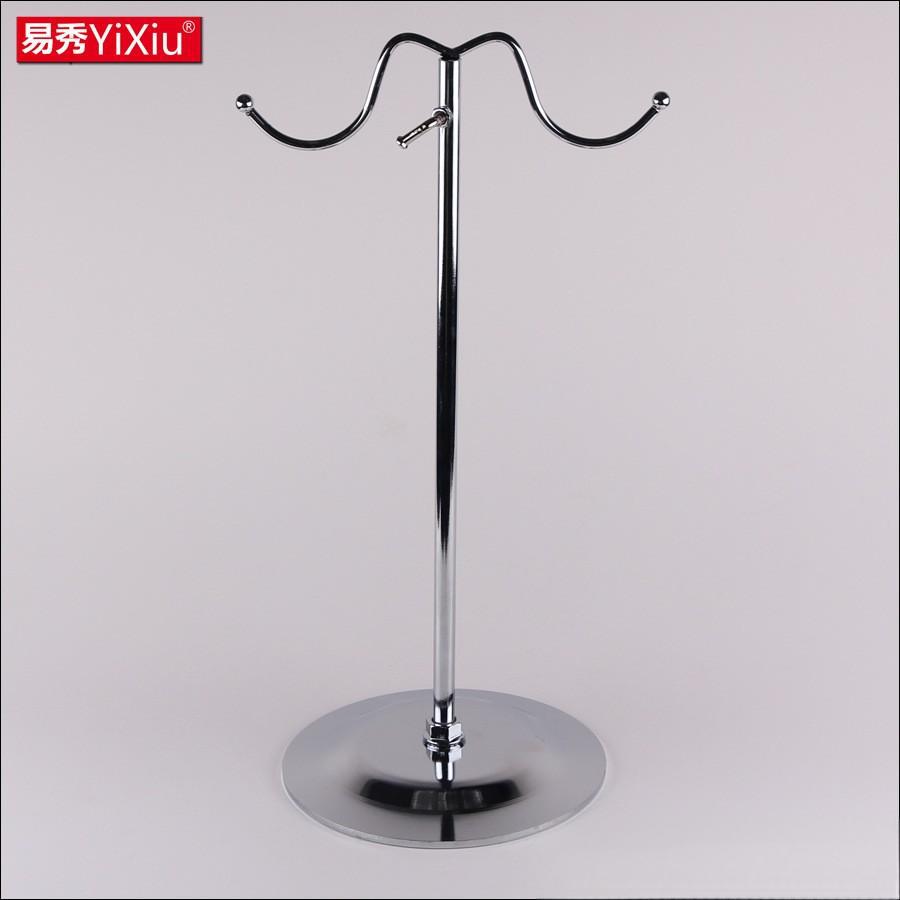 易秀展示 精品皮包挂包架 金属电镀包挂钩 可拆装 立柜台式包架