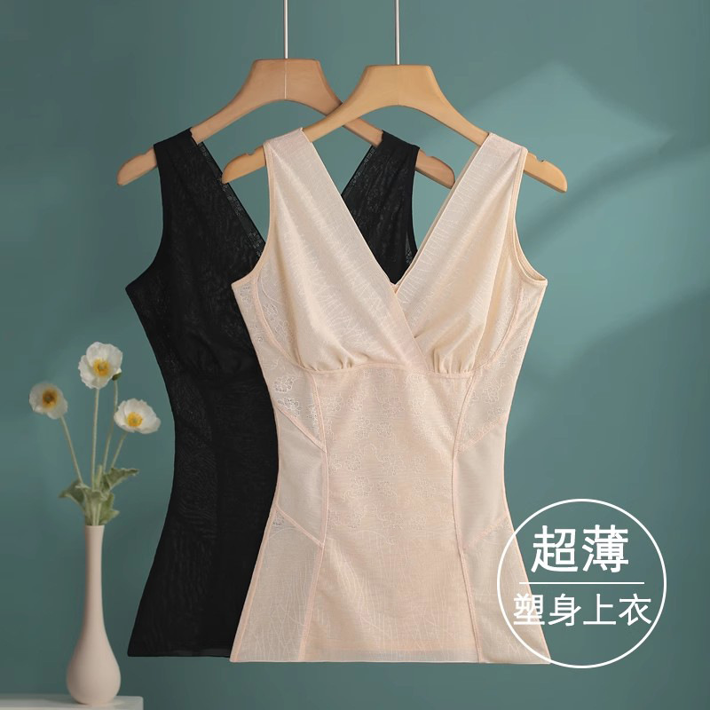 Shapewear Women's Tummy Control Upper Body Summer Thin Style Without Chest Pad Tummy Control Corset Vest Body Shaping Top