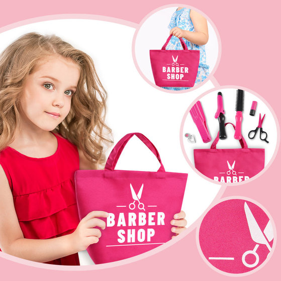 Children's play hairdressing tools toy set girl accessories handbag barber shop cross-border Amazon same