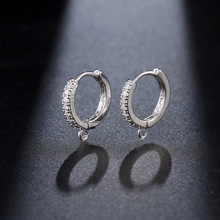 跨境热卖韩国时尚个性锆石耳钉女气质唯美街拍耳扣网红可DIY首饰