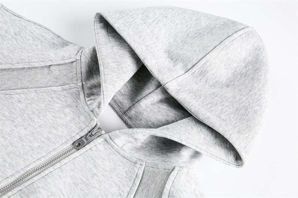 Trendiges Herren-Sweatshirt mit Kapuze und Cardigan – geteiltes Dekonstruktions-Patchwork-Design mit Reißverschlusstaschen, lockere Passform, einfarbig passend zu allen_voghion.com