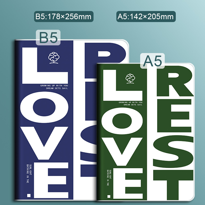 2023 New Stylish Thick Notebook for Middle and Primary School Students, Simple B5 Glue Cover, Class Notes