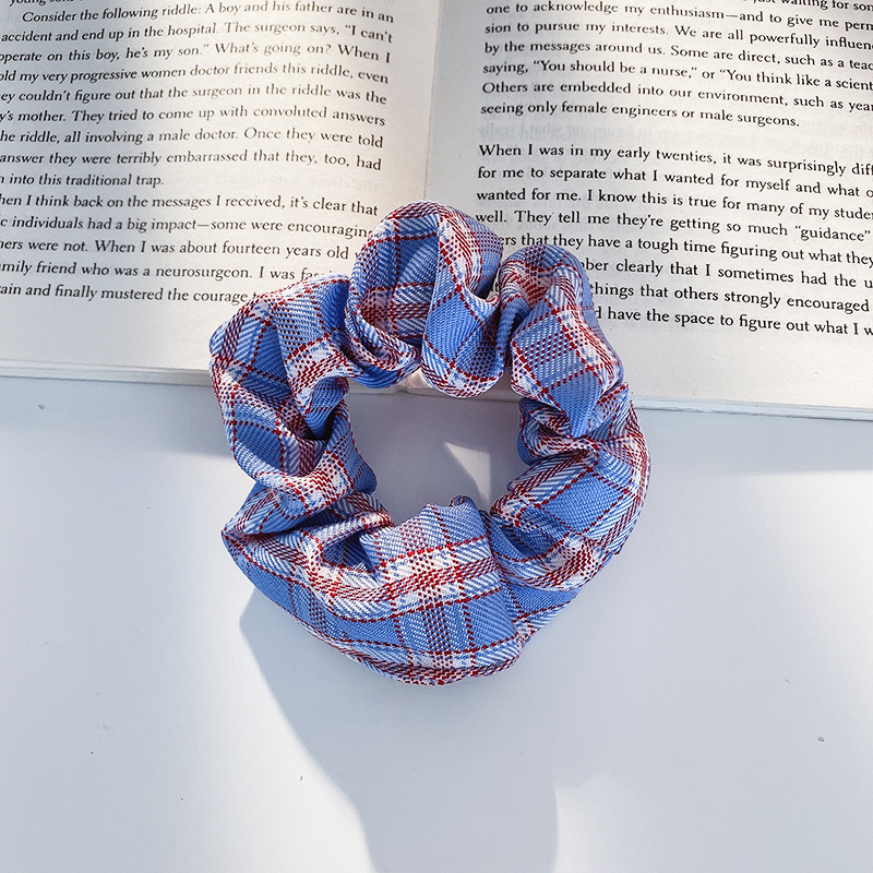 Corea del Sur Internet celebridad corbata Cola de Caballo Linda cuerda de pelo floral Plaid tie cabeza de pelo niña de las flores Daisy cuerda de pelo intestino grueso anillo de pelo