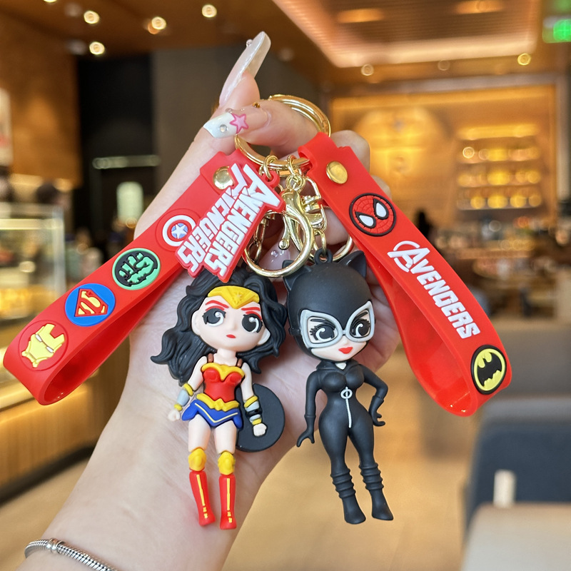 Superhero Clown Female Key Chain Cartoon Couple Doll Pendant Bag Bag Pendant Small Gift Keychain