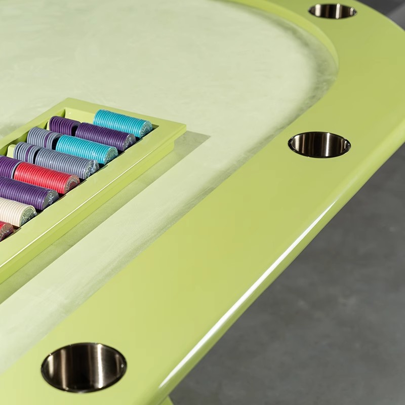 Table de póquer de Texas de estilo italiano 2024 nueva mesa de diseño de club de lujo Oval mesa de ajedrez para 8 personas sala de entretenimiento