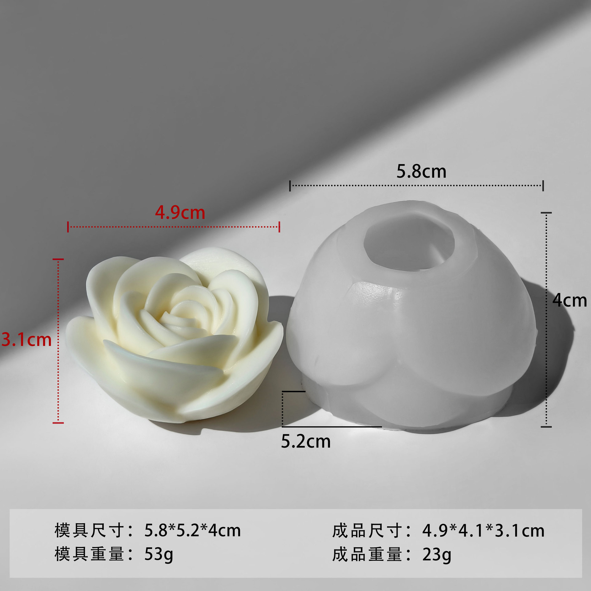 Jiahuimei flor aromaterapia vela molde de silicona DIY pétalo fragancia piedra hecha a mano jabón yeso epoxi herramienta abrasiva