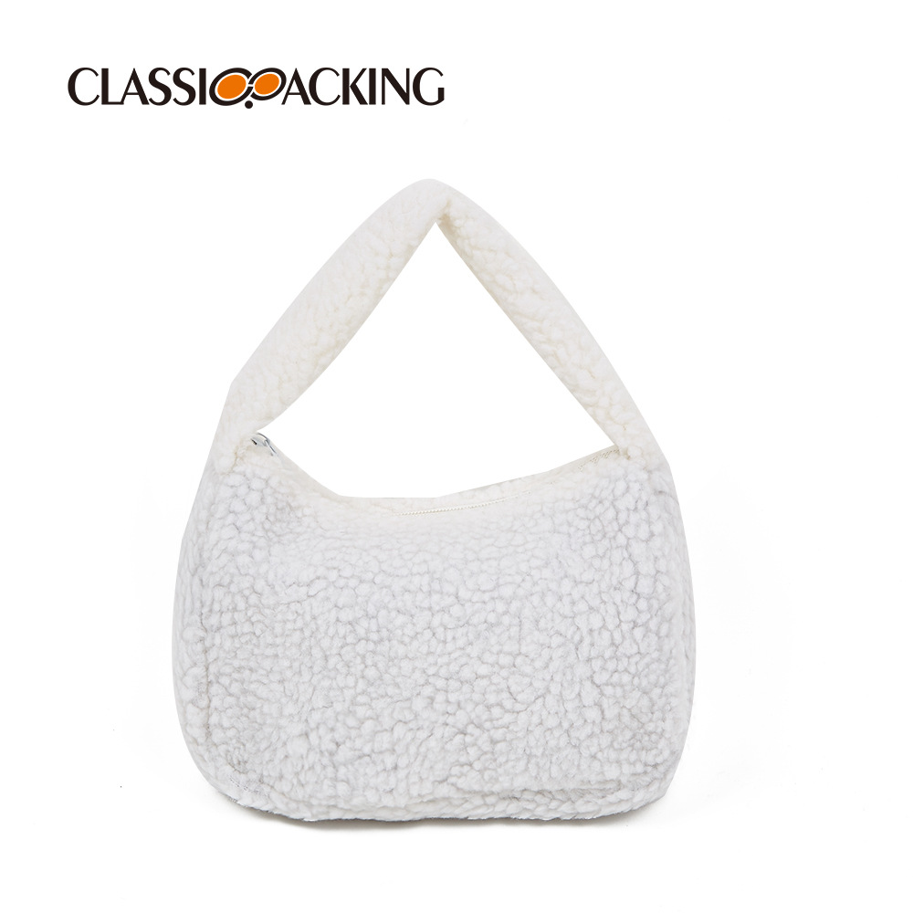 2022 Otoño e Invierno bolsa de felpa red rojo mismo estilo de gran capacidad portátil de Las Mujeres Bolsa de Felpa bolsa de lana de cordero axila