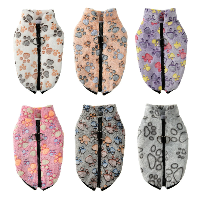 Осенне-зимняя теплая одежда для домашних животных фланелевая куртка для собак с хлопковой подкладкой утолщенная одежда для домашних животных