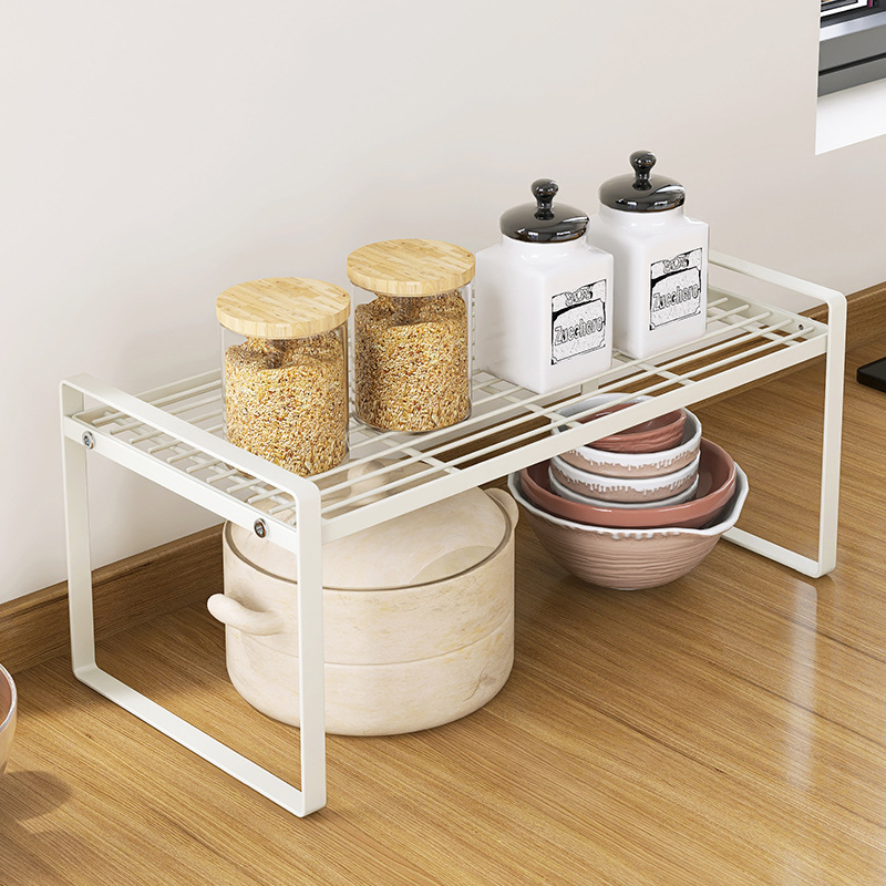 Fábrica al por mayor de estilo japonés cocina rack de escritorio multifuncional condimento rack tazón plato olla estante de almacenamiento en capas