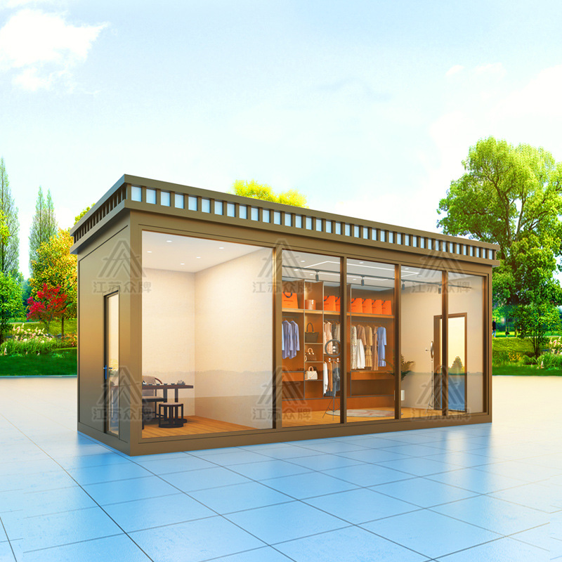 Contenedor creativo casa móvil mercado nocturno tienda cafetería área escénica calle comercial quiosco oficina tienda de té con leche