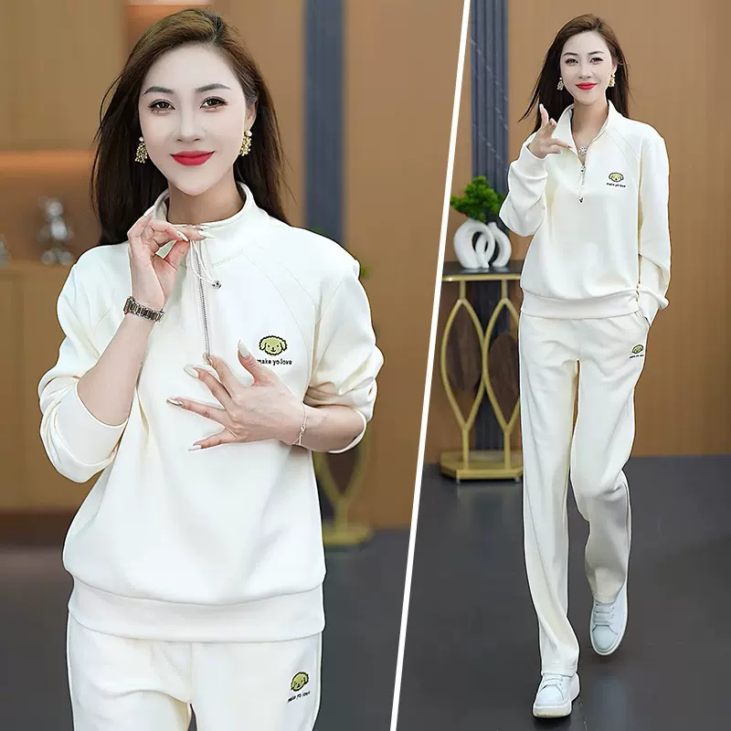 立领卫衣春秋季新款运动服套装女时尚洋气质减龄休闲长裤两件套潮