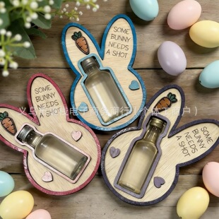 Easter Bunny Liquor Bottle Holder�ͻ���Ӿ�ƿ�� ľ��չʾ��