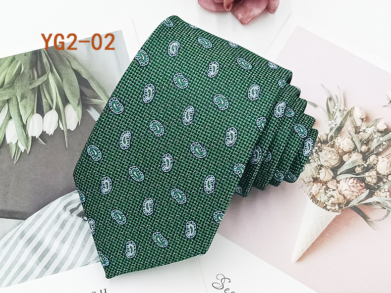 Corbata informal de negocios para hombre, en stock de fábrica, estilo nuevo atado a mano, diseño paisley, jacquard de poliéster y seda, 8 cm