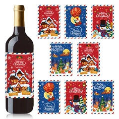 新品クリスマスパーティーデコレーション酒瓶ステッカーmerry Christmasクリスマス酒瓶ラベルステッカー