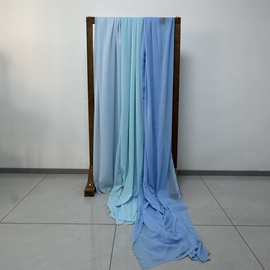 蓝色雪纺布料婚庆布置纱幔婚100D幼儿园环创新中式庭院纯色面料