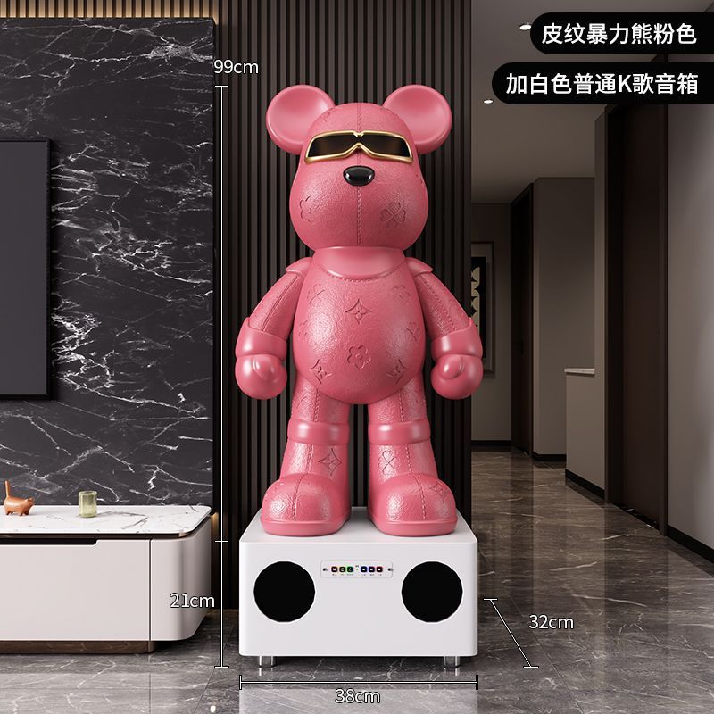 Pwen Violent Bear 大型床置き装飾品リビングルームテレビキャビネットの隣の家の装飾新築祝いギフトライト高級|undefined