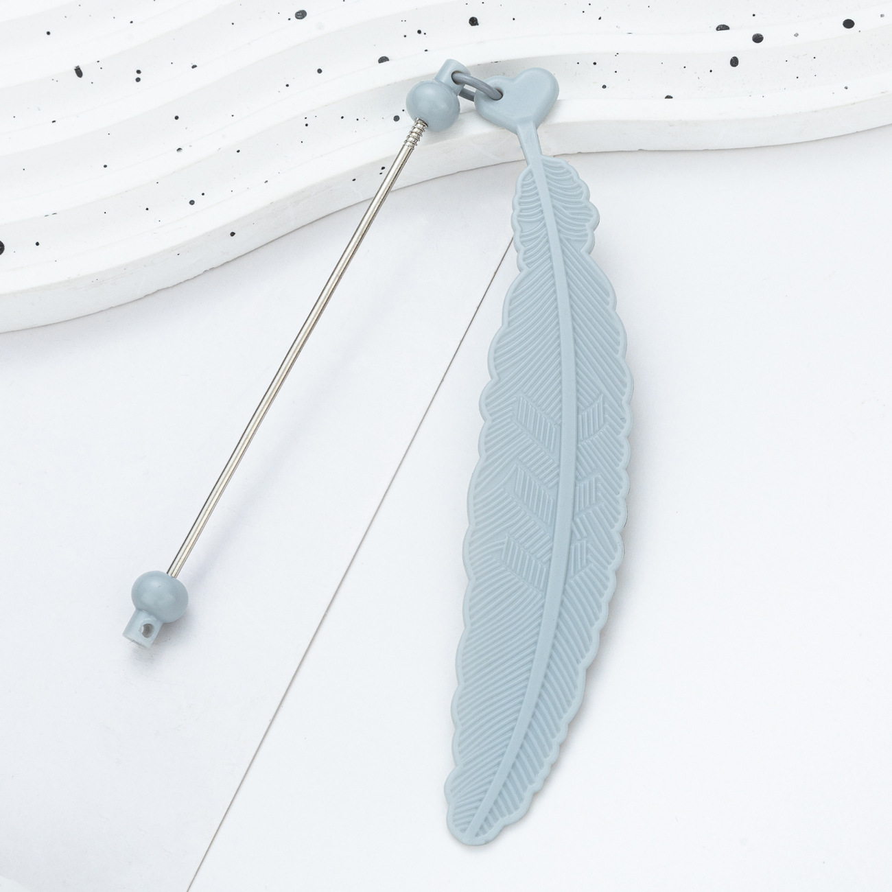 Marcador de plumas con cuentas de bricolaje, niños de escuela primaria, clip de página de libro de dibujos animados creativos, estrella de cinco puntas de amor, marcador de mariposa