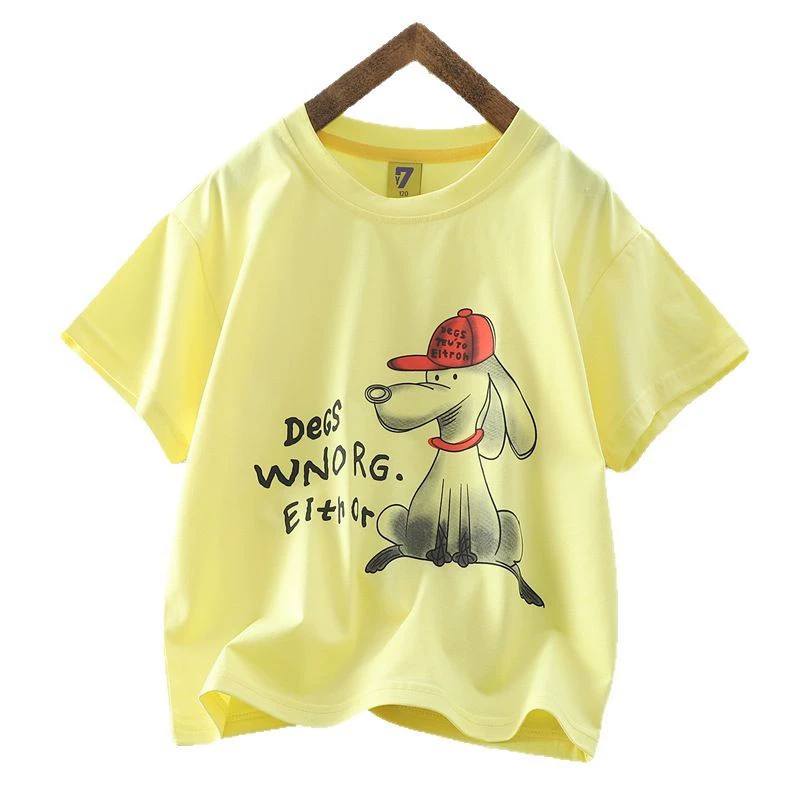 Children's summer short sleeve T-shirt for leisure for boys, for teenagers, Korean style, wholesale, children's clothing