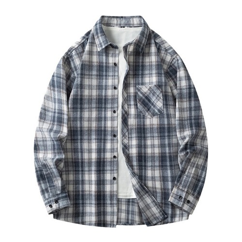 Chao Shen 2024 Autumn Fashion Trend Simple and Versatile Personality Contrast Color Check Shirt Jacket Casual