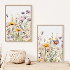 Alibaba.com New Plant Chrysanthemum Blossoms Living Room Background Wall Home Wall Decor Triptych Framed Picture Core