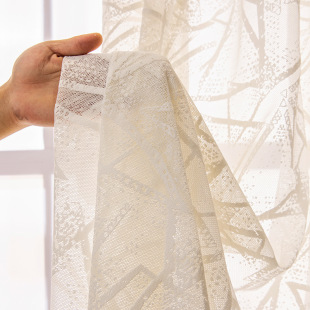 Cross-Border Simple Window Screen Curtains Semi-Transparent Gauze Curtains Living Room Bedroom Balcony Amazon Aliexpress Manufacturer Wholesale