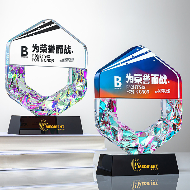 水晶奖杯创意优秀员工篮球比赛冠军颁奖刻字荣誉纪念奖杯