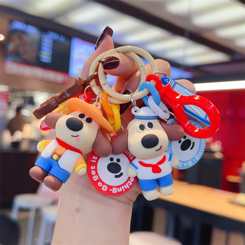 Cartoon Home Puppy Dress Key Chain Female Couple School Bag Pendant Car Bag Key Chain Hanging Small Gifts